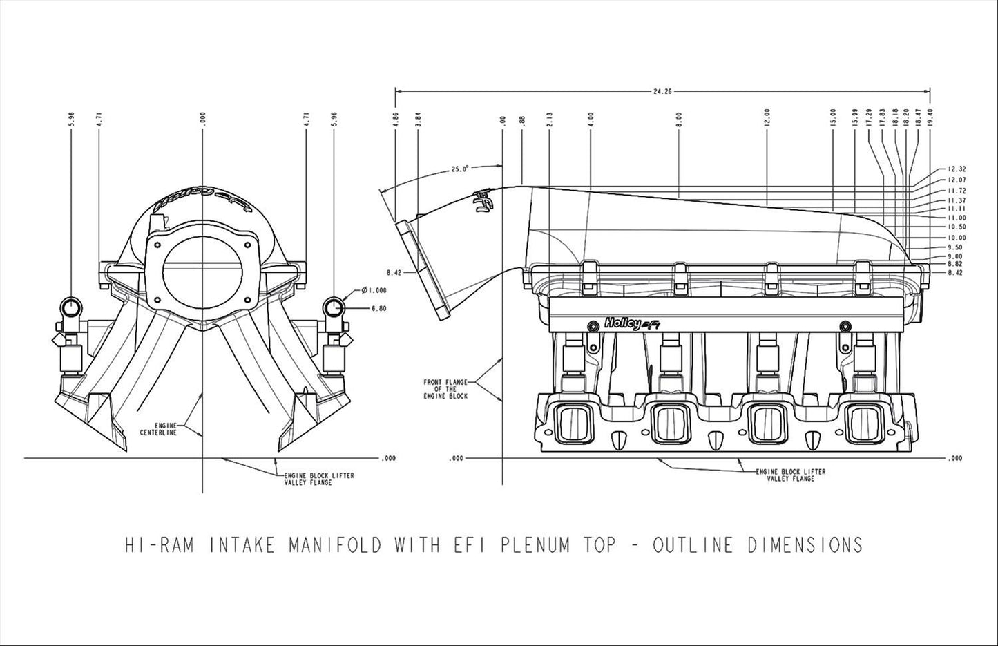 Múltiple de admisión Hi-Ram para GM LS1/LS2/LS6 - 300-122BK